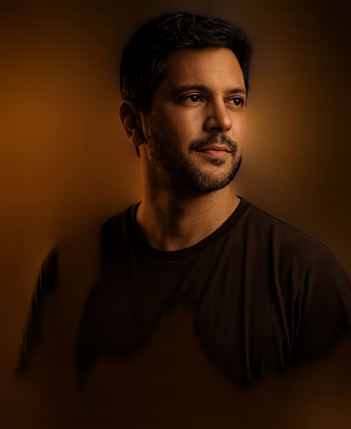Retrato do autor representando a origem humana e prática do conteúdo