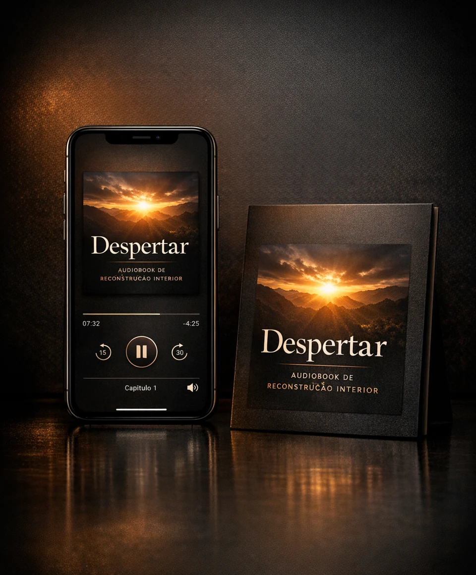 Mockup da experiência Despertar com smartphone e materiais digitais